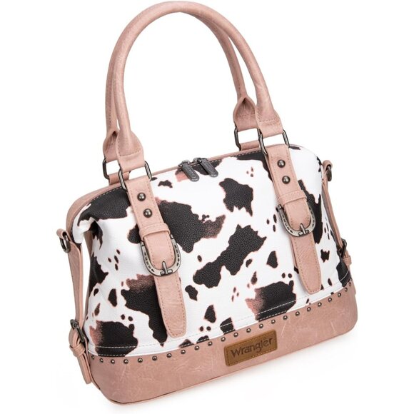 Women's Pink Detachable Satchel Strap Hobo Shoulder Barrel Doctor Hand Bag - Picture 2 of 6